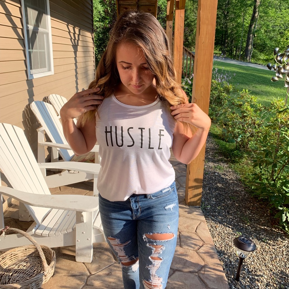 HUSTLE Flowy Racerback Tank - Picture 4 of 5